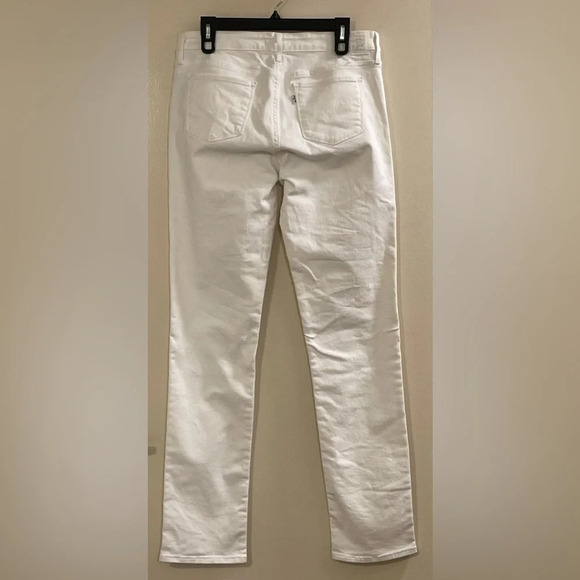 LEVI'S 712 Mid Rise Slim Through Hip‎ and Thigh Jeans in White Wash - Picture 5 of 9